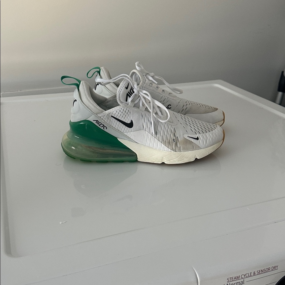 Nike Women's Air Max 270 White Green Sneakers - Picture 6 of 6